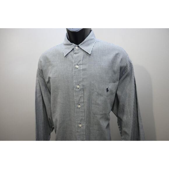 Polo Ralph Lauren Dress Shirt Lowell Sport Long Sleeve Plaid Mens Size Large - Picture 1 of 7